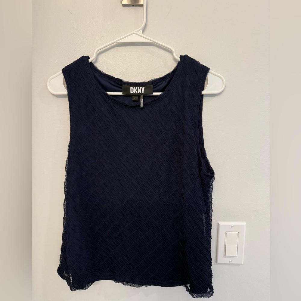 DKNY Deep Blue Sleeveless Blouse